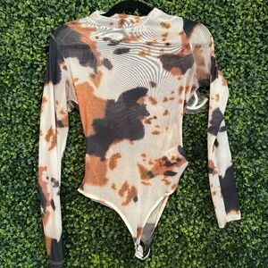 Long Sleeve Mesh Bodysuit